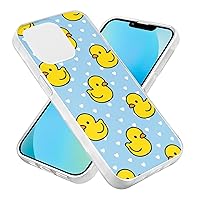 Cartoon Yellow Duck Protective Phone Case Ultra Slim Case Shockproof Phone Cover Shell Compatible for iPhone 14 Pro
