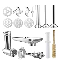 For SM-50R SM-50TQ SM-50BL SM-50BC SM-50BK Stainless Steel Meat Grinder Sausage Stuffer Tubes Grinding Attachment Stand Mixer Accessories Bread Crumb Grinder Slow Juicer Attachment Rust Grinding