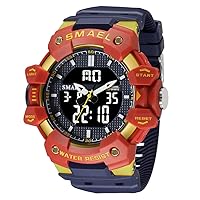 Student Watch for Man Fashion Sport Quartz Digital Wristwatches 50M Waterproof Military Stopwatch Alarm Week Display Male Clock