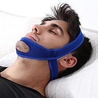 2024 New Anti Snoring Chin Strap Jaw Strap for Snoring Effectively Reduce Snoring Unisex Jaw Support Facial Lifting Strap Chin Strap for Double Chin for Women (Blue)