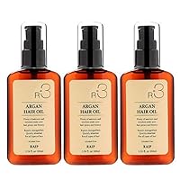 Argan Hair Treatment Oil, Plenty of Nutrients and Moisture, Repair Damaged Hair, Quickly Absorbed For All Types of Hair, 100ml*3pcs, Total 300ml