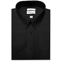 Men's Slim Microfiber Tuxedo Dress Shirt Laydown Collar, Non Pleat