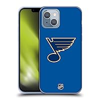 Head Case Designs Officially Licensed NHL Plain St Louis Blues Soft Gel Case Compatible with Apple iPhone 14