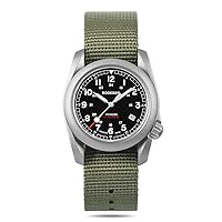 BODERRY Men's Watch Titanium Automatic Field Watch 40mm Military Watch Day Date Function 100M Waterproof with Nylon Strap Japanese Mechanical Movement & Screw Down Crown—Voyager…