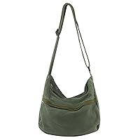 Canvas Casual Messenger Bag Hobo Crossbody Bag Canvas Shouder Tote Handbag for Women and Men