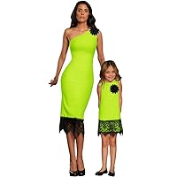 Pineapple Clothing Women Girls Chic Mommy and Me Matching Cocktail Dress Lace