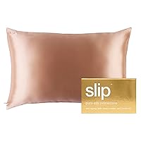 Slip Queen Silk Pillow Cases - 100% Pure 22 Momme Mulberry Silk Pillowcase for Hair and Skin - Queen Size Standard Pillow Case - Anti-Aging, Anti-Bedhead, Anti-Sleep Crease, Rose Gold (20