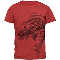 Animal World Redfish Red Drum Fish Mens Ringer T Shirt