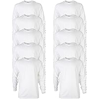 Gildan Unisex-Adult Ultra Cotton Long Sleeve T-Shirt, Style G2400, Multipack