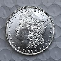 Yuan Kang 1889 American Morgan Coin Silver Dollar Brass Silver Plated Antique Craft Foreign Commemorative Coin