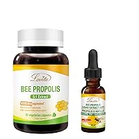 Bee Propolis Capsule & Bee Propolis Liquid Nutrients Bundle. Dietary Supplement Supports Better Nutrition & Overall Well-Being