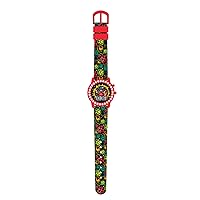 Accutime Kids Miraculous Ladybug Digital Flashing LCD Quartz Childrens Wrist Watch for Boys, Girls, Toddlers with Multicolor Strap (Model: MRC4003AZ)