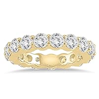 AGS Certified Diamond Eternity Band in 14K Yellow Gold (3.75-4.25 CTW)