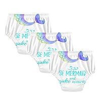ALAZA Mermaid Tail with Quote Cotton Potty Training Underwear Pants for Toddler Girls Boys, 2t, 3t, 4t, 5t
