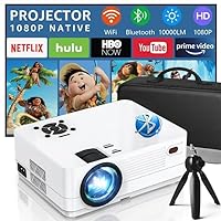 Dxyiitoo 10000LM Native 1080P HD Projector with WiFi and Bluetooth, Movie Projector for Outdoor Movies, LCD Technology 300