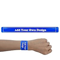 (Price/100 PCS) Custom Reflective Safety Slap Bands 100PCS, PVC Slap Bracelet, High Visibility and Comfortable