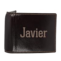 Javier - Genuine Engraved First Name Soft Cowhide Bifold Leather Wallet