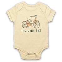 Unisex-Babys' Tricycle Retro This is How I Roll Baby Grow, Light Yellow, 18-24 Months