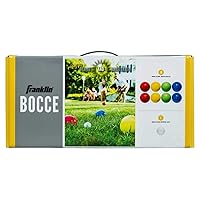 Franklin Sports Bocce Ball Set — 8 All Weather Bocce Balls and 1 Pallino — Beach, Backyard Lawn or Outdoor Party Game — Professional, American, and Starter Set Options