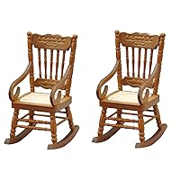 2 Pcs Mini Armchair Hand Rest Furniture Chairs Models Wooden Chair Dollhouse Miniatures 1 12 Scale Wheelchair Mini Chair Model Small Chair Mini Dolly House Chair Birch Doll House