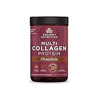 Ancient Nutrition Hydrolyzed Collagen Peptides Powder with Probiotics, Chocolate Multi Collagen Protein for Women and Men with Vitamin C, 24 Servings, Supports Skin and Nails, Gut Health, 10oz