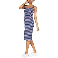 Womens Juniors Knit Striped Bodycon Dress