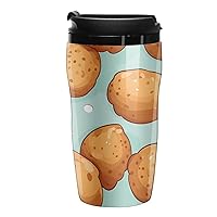 Fired Potato Balls Funny Coffee Mug Insulated Travel Tumbler Water Cup with Lid for Home Office Outdoor Works