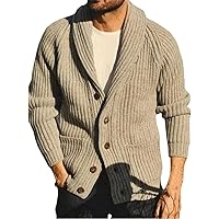 Men Autumn Winter Thick Warm Cardigan Streetwear Fashion Casual Sweater Coat