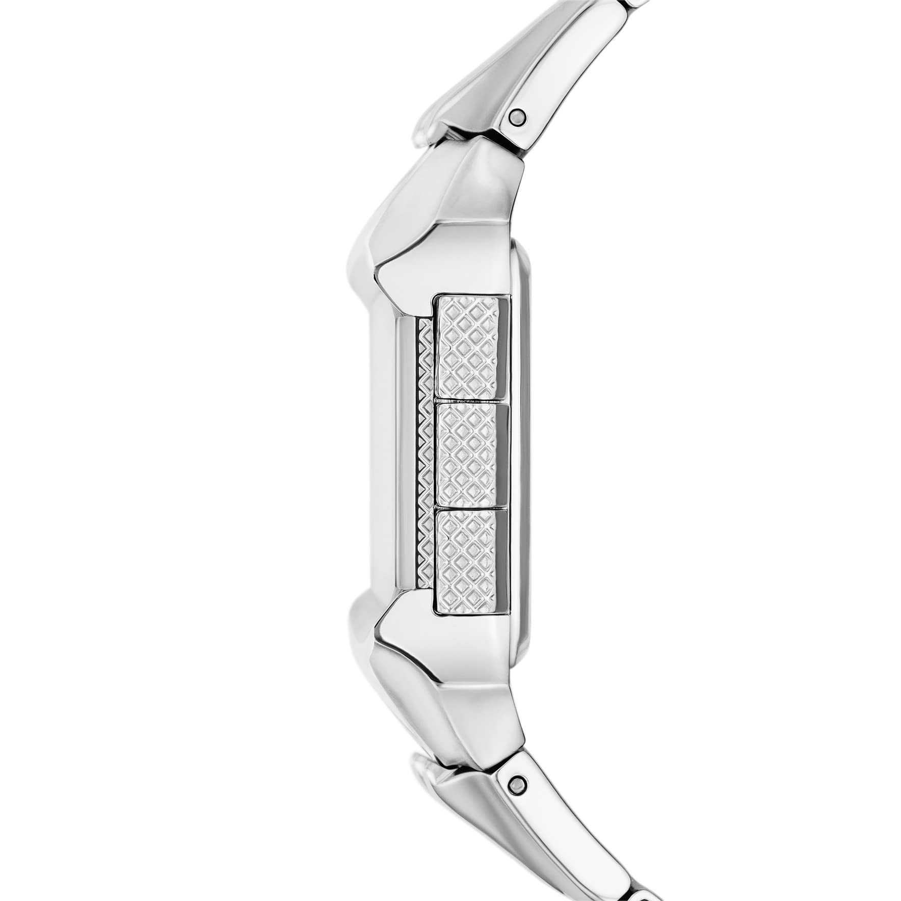 Diesel All-Gender 34mm Croco Digi Stainless Steel Digital Watch, Color: Silver (Model: DZ2155)