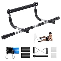 Ally Peaks Pull Up Bar for Doorway | Thickened Steel Max Limit 440 lbs Upper Body Fitness Workout Bar| Multi-Grip Strength for Doorway | Indoor Chin-Up Bar Fitness Trainer for Home Gym Portable