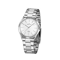 Atrium A34-30 Women's Watch Stainless Steel Analogue Quartz 10 Bar Sapphire Glass with Stainless Steel Bracelet Silver White, silver, Bracelet
