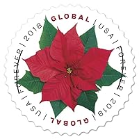2018 Global Poinsettia Forever Stamps - Always Good for 1 Oz International First-Class Mail (4 Sheets of 10)
