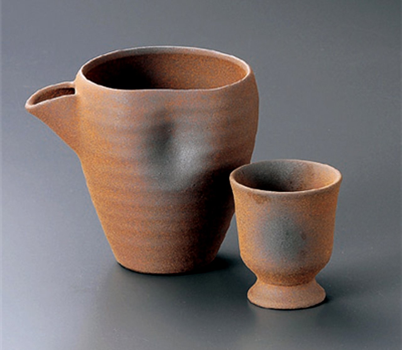 BIZEN Tohki Japanese Pottery SAKE Set