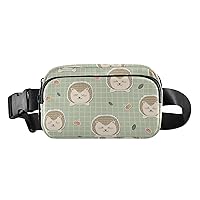 Cute Hedgehog Belt Bag for Women Men Water Proof Small Fanny Pack with Adjustable Shoulder Tear Resistant Fashion Waist Packs for Hiking
