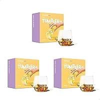 TOSSWARE POP 12oz Vino Jr Travel Packs Set of 12, Premium Quality, Recyclable, Unbreakable & Crystal Clear Plastic, Cocktail, Whiskey Glasses