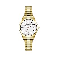 by Bulova Ladies' Traditional Expansion Band Watch, 3-Hand Date, Arabic Markers, Luminous Hands