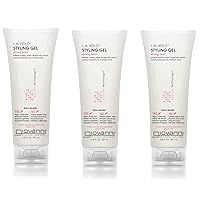 GIOVANNI L.A. Hold Styling Gel - Strong Hold, Hair Gel for Women and Men, Vegan, No Parabens or Phthalates, Infused with Natural Botanical Ingredients, Lightweight Hair Styling Gel - 6.8 oz (3 Pack)