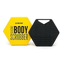 Body Scrubber - Silicone Exfoliating Scrubber - Bathroom & Shower Accessories for Men, Travel Essentials for Men - Durable & Long Lasting Body Wash Scrubber for Men - Charcoal