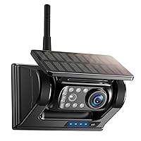 ATYX5 Extra Magnetic Solar Wireless Camera for RV Truck Trailer Camper, Rear/Front View Dual Split Scren