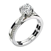 1.25ct GIA Round Cut Diamond Engagement Ring in Platinum