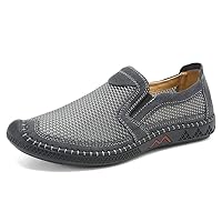 Men's Loafers Driving Loafer Flats Penny Loafer Shoes Out Slip On Flat Low-top for Male Spring Summer Air Mesh Handmade Breathable Casual Leisure