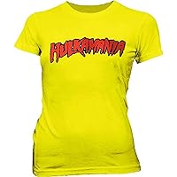Women's/Junior's Professional Wrestling Hulkamania Hulk Hogan Logo T-Shirt
