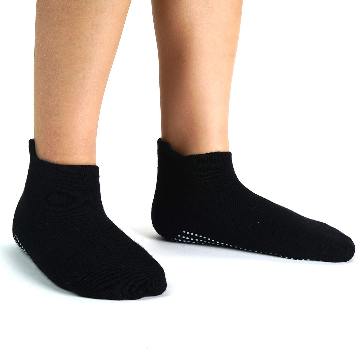 Aminson Anti Slip Non Skid Ankle Socks With Grips for Baby Toddler Kids Boys Girls