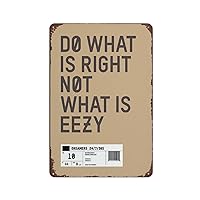 Dazkqbl Kanye Metal Tin Sign West EEZY Box Quote Poster Sneaker Art Hip-hop Home Room Club Bar Wall Art Decoration 8 X 12 inch