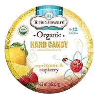 Torie and Howard Organic Hard Candy Lemon and Raspberry, 2 Ounce