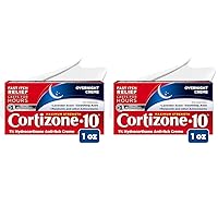 Cortizone 10 Maximum Strength Overnight Anti-Itch Cream, 1% Hydrocortisone Creme, Lavender Scent, 1 oz. (Pack of 2)