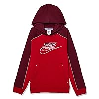 Nike Boy's NSW Amplify Pullover Hoodie (Little Kids/Big Kids) Gym Red/Dark Beetroot/Light Thistle XL (18-20 Big Kid)