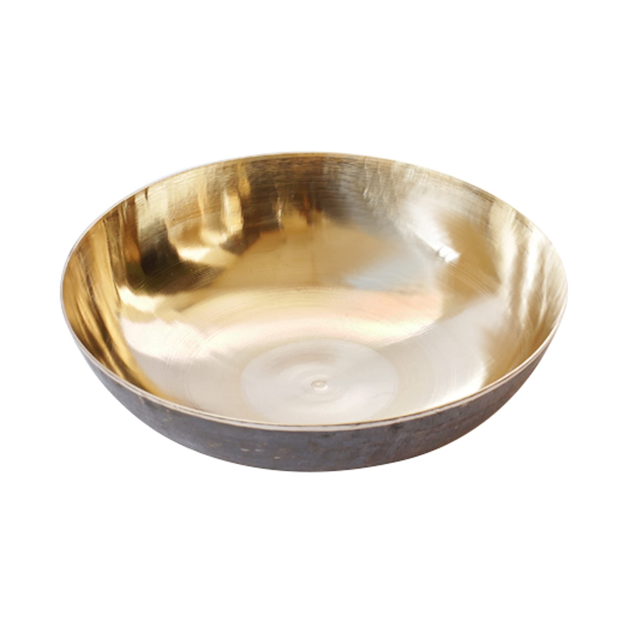 De Kulture Handmade Bronze Kansa Bowl for Biryani, Ramen, Noodle, Macaroni, Spaghetti and Pasta, Ideal for Serving & Dining Table Decoration, 7.5