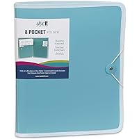 DocIt Organizer for Letter Size Paper (8 Pocket Folder, Single)