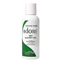 Adore Semi Permanent Hair Color - Vegan and Cruelty-Free Hair Dye - 4 Fl Oz - 164 Electric Lime (Pack of 1)